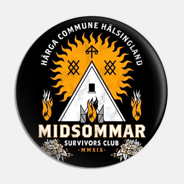 Midsommar Survival Club - Scary Horror - Summer Festival Pin by Nemons