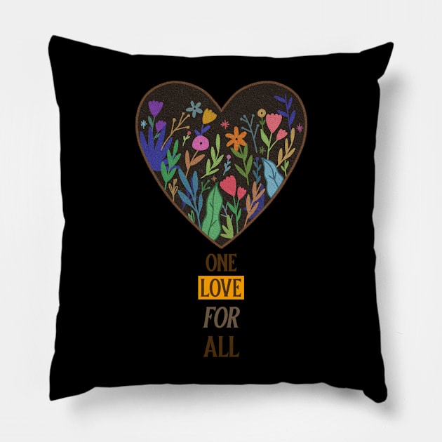 One love for all black history month design Pillow by XIIIX