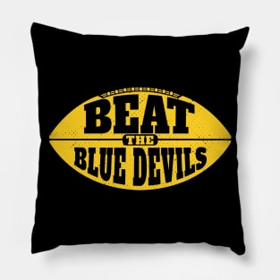 Beat the Blue Devils // Vintage Football Grunge Gameday Pillow