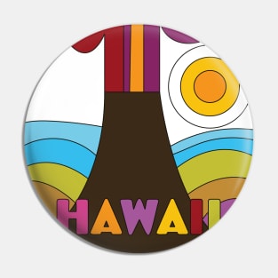 Hawaii 1960s Travel poster Pin