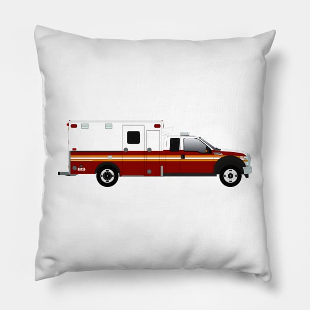 Type I Ambulance - Red and White Pillow by BassFishin