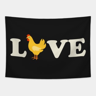 Love Chickens Tapestry