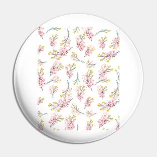 Pink Flower Pattern Pin