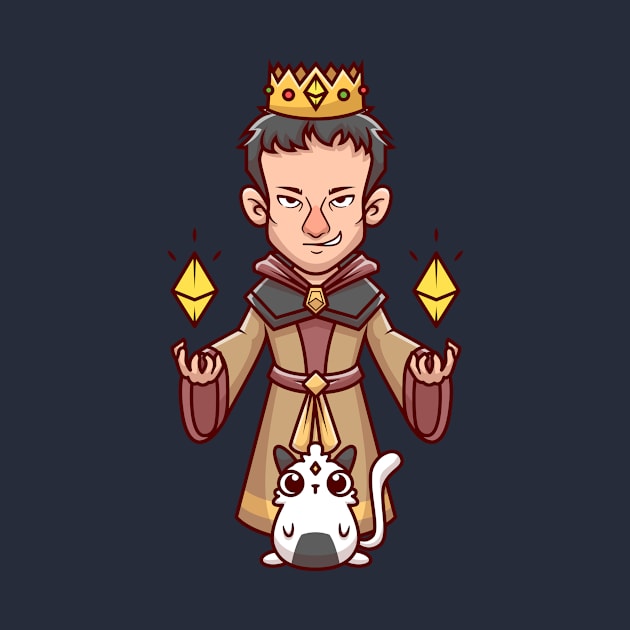 Cute King Witch With Hamster Cartoon by Catalyst Labs