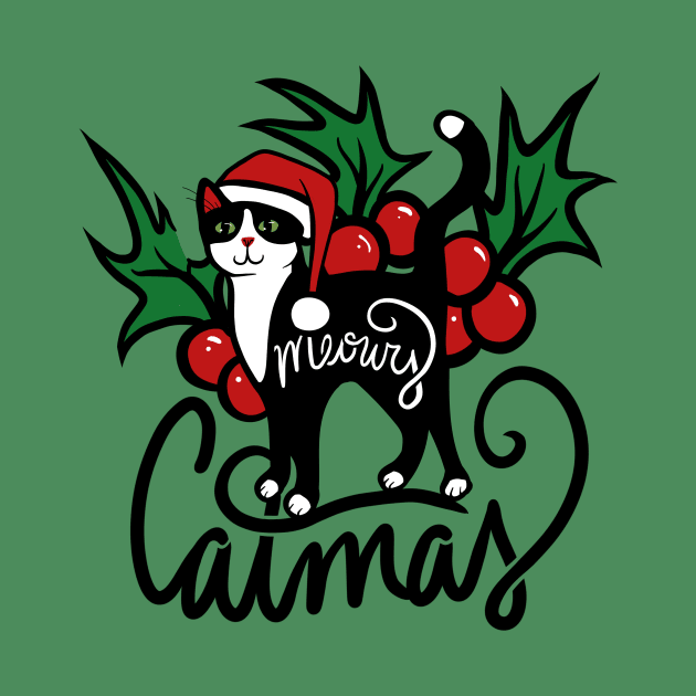 Christmas Cat by bubbsnugg