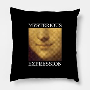 Mysterious expression dark Pillow