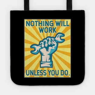 Mechanic Worker Laborer vintage Poster Tote