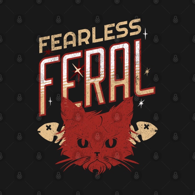 Feral Cats Fearless Feral by Cosmic Dust Art