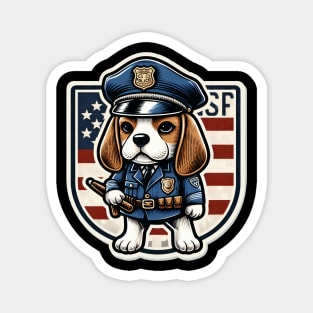 Beagle Police Magnet