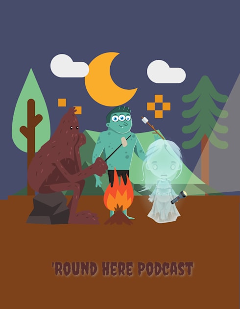 Paranormal Campout Kids T-Shirt by 'Round Here Podcast
