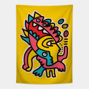 Cool Graffiti Art Funny Kids Design Tapestry