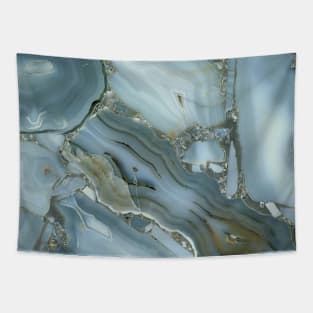 preppy boho chic modern minimalist grey blue marble Tapestry