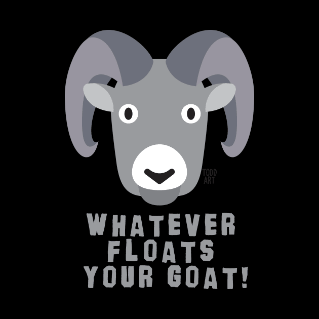 floats your goat by toddgoldmanart