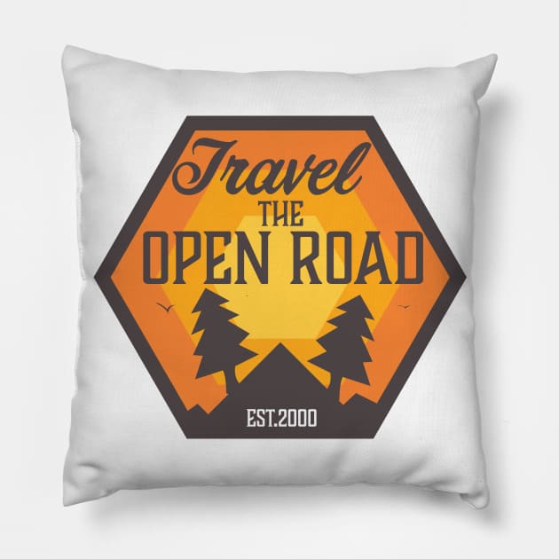 Travel the Open Road Pillow by nickemporium1