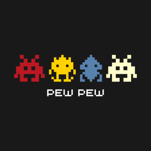 Pew Pew, vintage arcade coin op space invaders T-Shirt