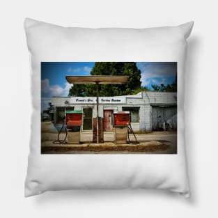 Old Service Station Pillow