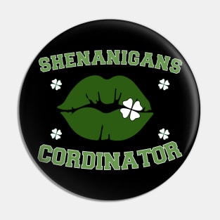 Shenanigans Coordinator retro St. Patricks Day lucky Teacher Pin