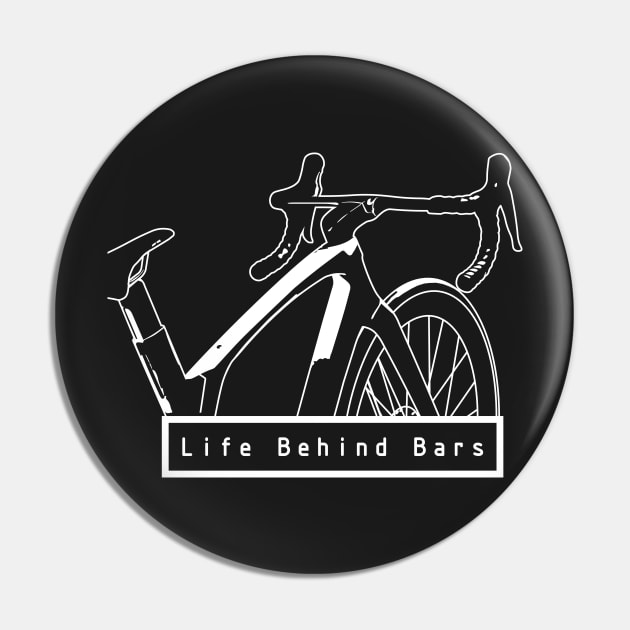 Life Behind Bars Cycling Artwork Pin by anothercyclist