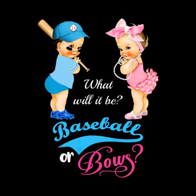 Cute Baseball or Bows Gender Reveal by Vigo