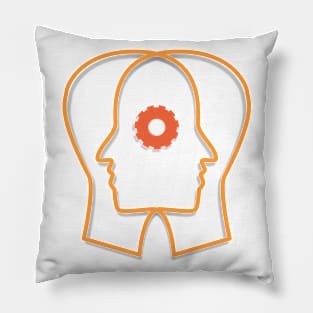 Outlined Heads Pillow