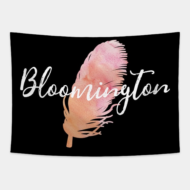 Bloomington Watercolor Feather Tapestry by jutulen