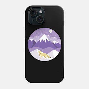 Snow Scene with Fox Phone Case