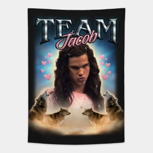 Team Jacob Cursed Fan Collage Tapestry