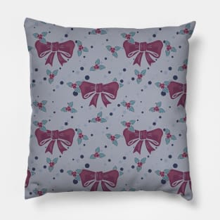 Cherry Bow For Christmas Tree Pillow