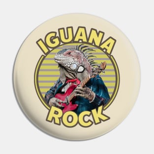 Lizard Rockstar - Iguana Rock Pin