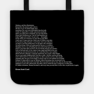 Orson Scott Card Quotes Tote