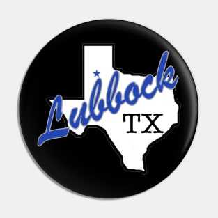 Lubbock Stronger Together - White Text Pin