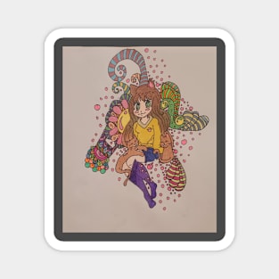 Kitty Flower Princess Magnet