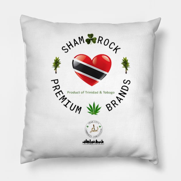 Shamrock Premium Brands - Trinidad & Tobago Pillow by Crab City Cannabis Concession