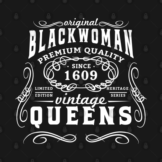 Black Woman Queens vintage whiskey print by Doswork