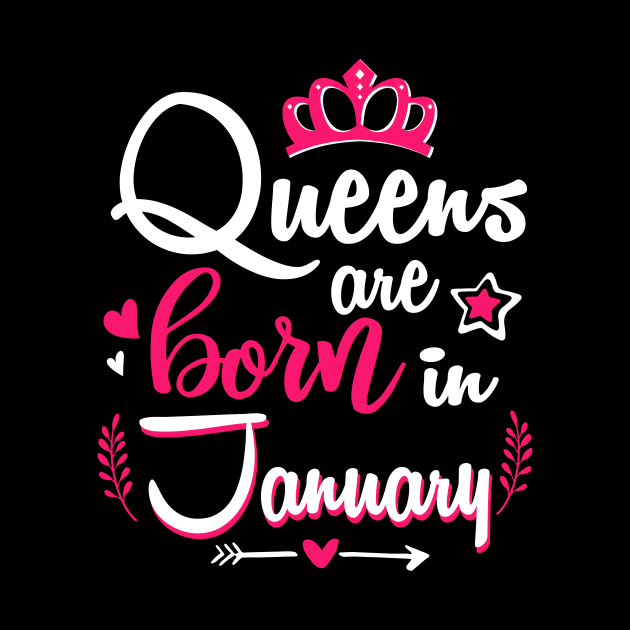 Women Queens Are Born In January by Manonee