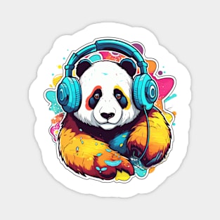 Funny little Panda having Fun Magnet