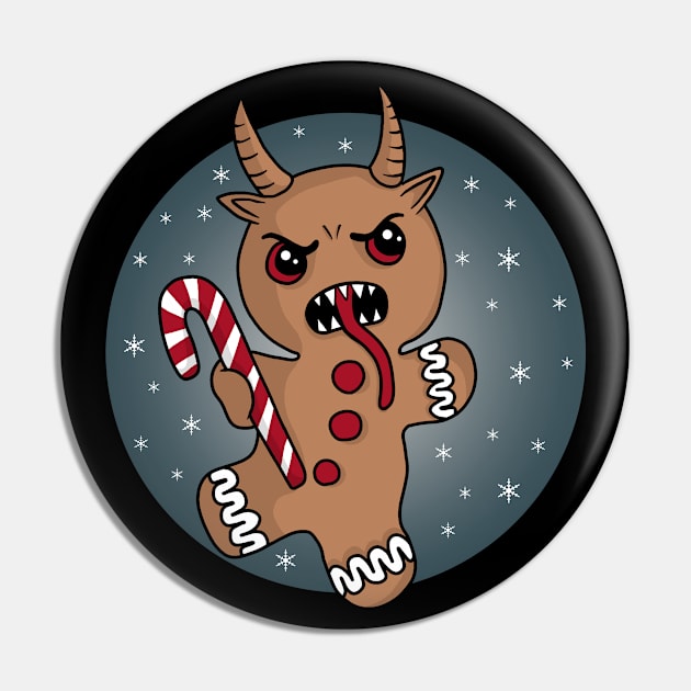 Gingerbread Krampus Pin by valentinahramov