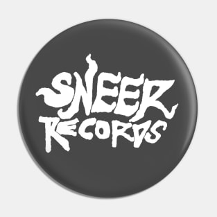 Sneer Records White Logo Pin