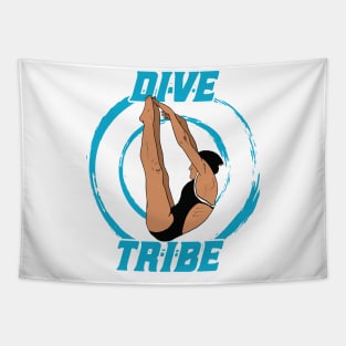 Womens Diving Dive Tribe Springboard Platform Diver Tapestry