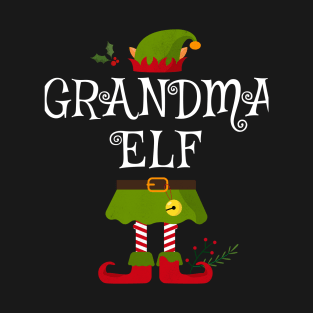 Grandma Elf Shirt , Family Matching Group Christmas Shirt, Matching T Shirt for Family, Family Reunion Shirts T-Shirt