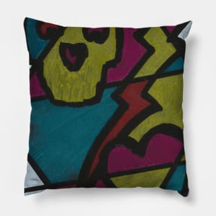 Stained glass NeoPunk Pillow