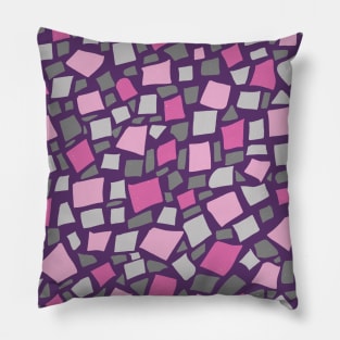 Broken Tiles Mosaic Pattern Cool Pink Color Background GC-120-2 Pillow