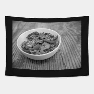 Bowl of chicken pasta Tapestry