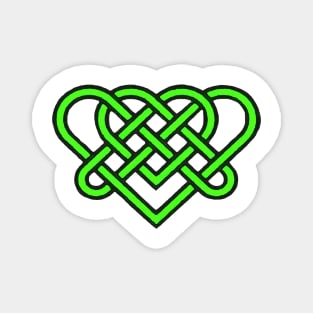 Celtic Eternal Love Knot Romantic Heart Green Design Magnet