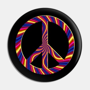 Peace Sign - Psychedelic Colors Pin