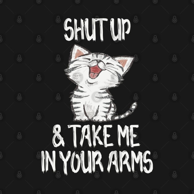 angry cat t-shirt by adouniss