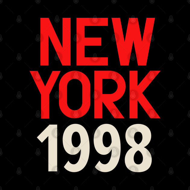 Iconic New York Birth Year Series: Timeless Typography - New York 1998 by Boogosh