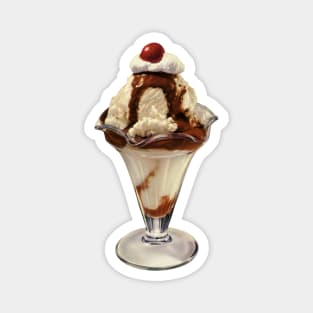 Ice Cream Sundae with a Cherry on Top Magnet