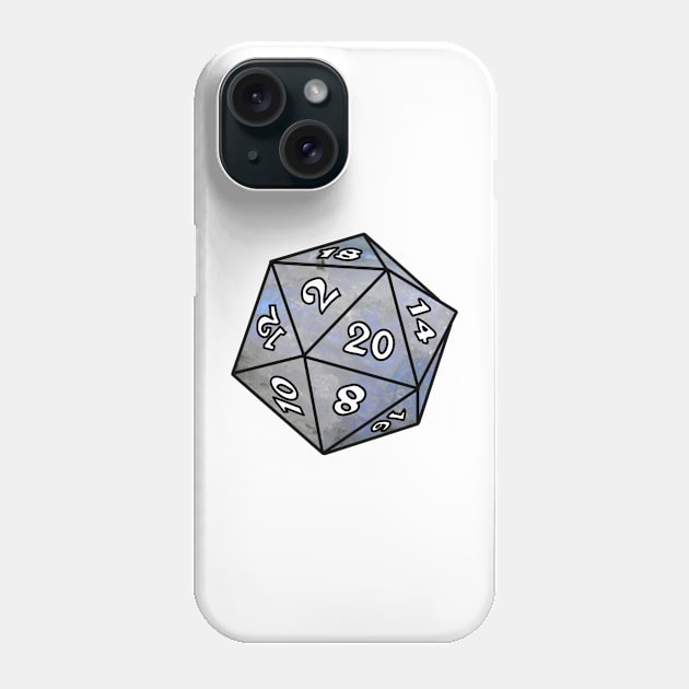 Moonstone D20 Dice Phone Case by TheUndeadDesign