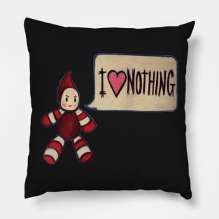 I heart nothing Pillow